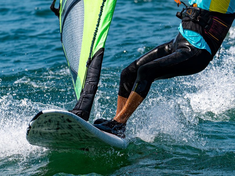 Surfboard with sail